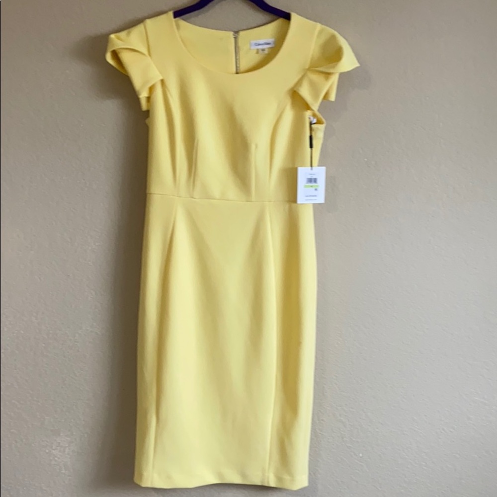 Tag Attached Calvin Klein Light Yellow Dress 💛